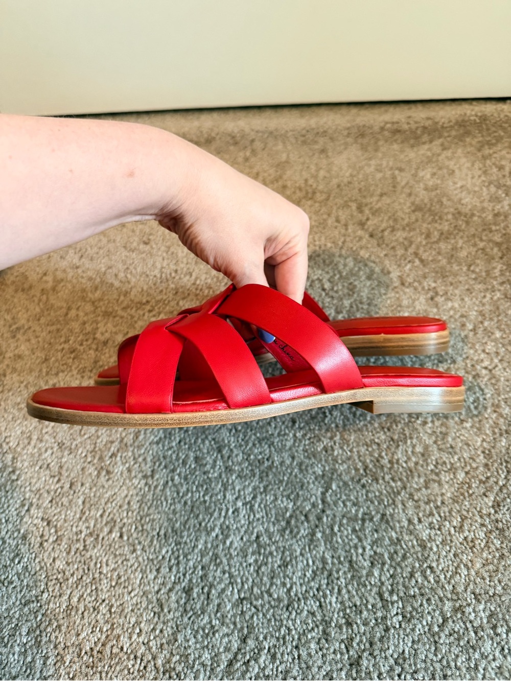 NIB Charlotte Stone Marva Sandals in Rouge Red Size 9 - Picture 3 of 7
